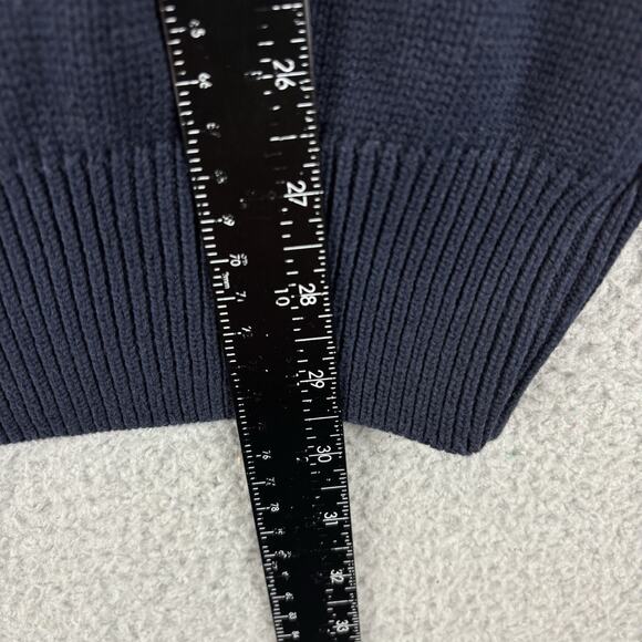 NAUTICA Sweater Mens XXL Blokecore Preppy Old Money Navy Striped 100% Cotton - Picture 8 of 11